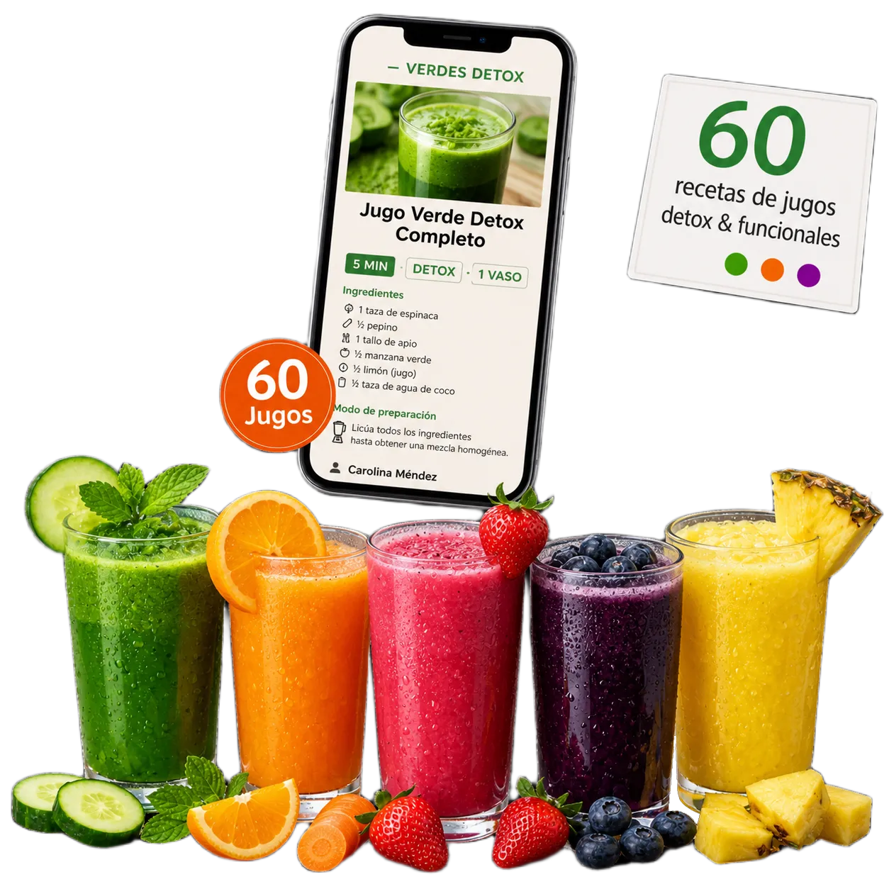 60 recetas de jugos detox